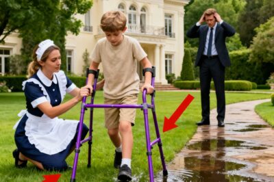 I Came Home From A Business Trip Hours Early Expecting An Empty Mansion, But When I Opened The Door, I Found My Disabled Son On The Floor With The Housekeeper… And The Secret She Was Hiding Brought A Grown Millionaire To His Knees.