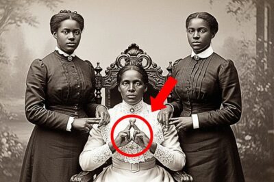 It was just a portrait of a mother and her daughters — but look more closely at their hands.